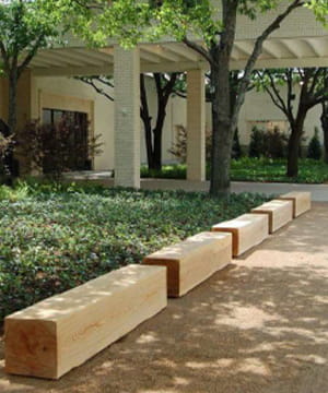 Wooden solid benches